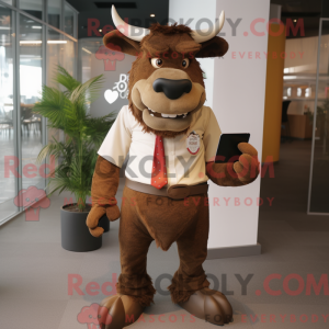 Brown Minotaur mascot...