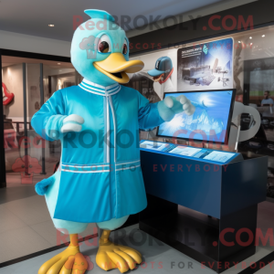 A máscara Cyan Geese tem...