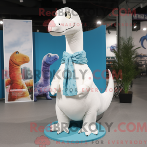 Hvid Diplodocus maskot...