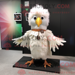 Hvit Harpy-maskotdraktfigur...