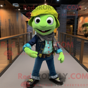 Lime Green Pirate mascot...
