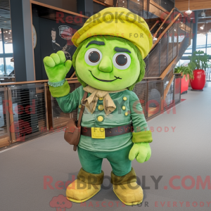 Lime Green Pirate mascot...
