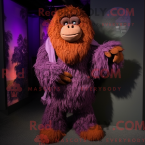 Lila Orang-Utan Maskottchen...