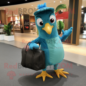 Cyan Woodpecker mascotte...