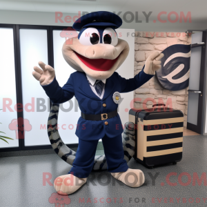 Navy Snake-mascottekostuum...