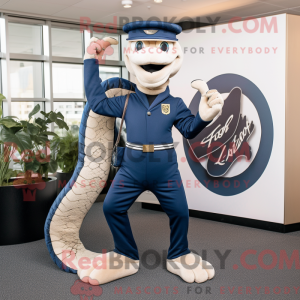 Navy Snake mascot costume...