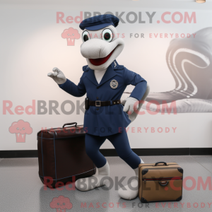 Navy Snake-mascottekostuum...