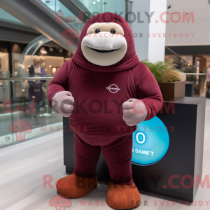 Maroon Walrus mascot...
