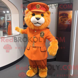 Orange Tamer Lion maskot...