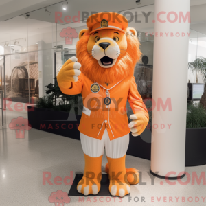 Orange Tamer Lion maskot...