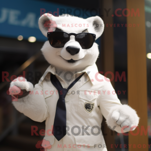 Weißer Marder Maskottchen...