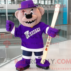 Lila Eishockeyschläger...