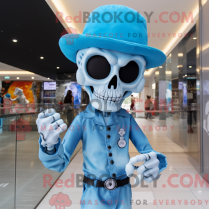 Sky Blue Skull maskot...