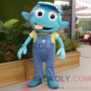 Cyan Ceviche mascot costume...