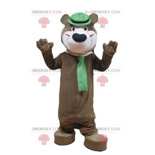 Mascota yogui el famoso oso pardo de dibujos animados -