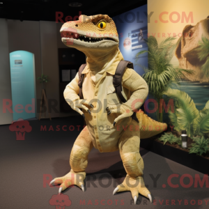 Gold Komodo Dragon mascot...