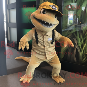 Gold Komodo Dragon maskot...