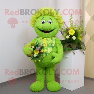 Limoengroen boeket bloemen...