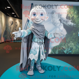 Silver Elf maskot kostume...