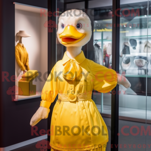 Gele Ganzen mascottekostuum...
