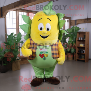 Gul bønnestilk maskot...