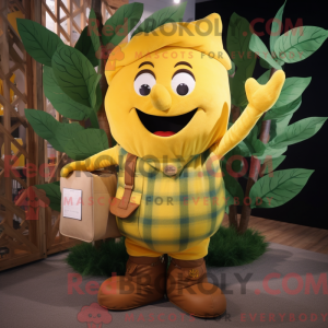 Gul bønnestilk maskot...