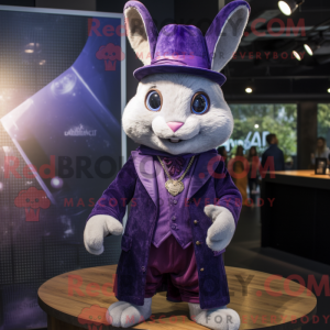 Purple Rabbit mascot...