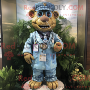 Gold Doctor mascot costume...