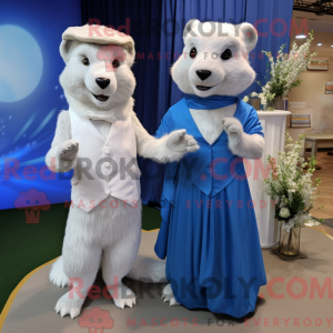 Blå Mongoose maskot kostume...