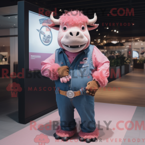 Rosa Buffalo maskot kostyme...