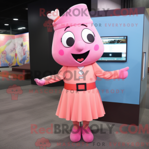 Pink Ray mascot costume...