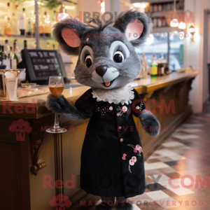Sort Dormouse maskot...