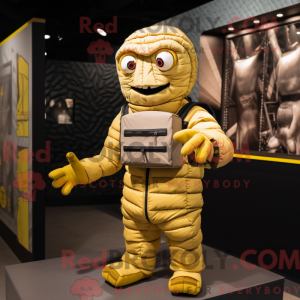 Gul Mummy-maskotdraktfigur...