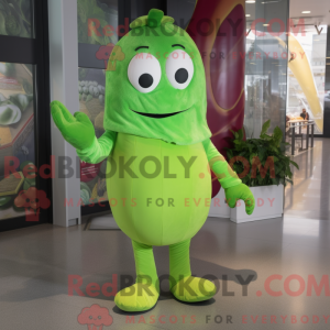 Lime Green Zucchini mascot...