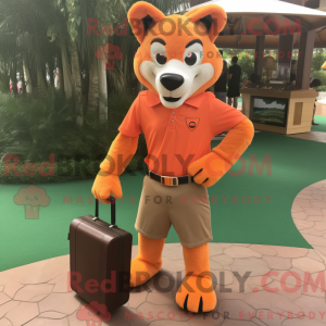 Oranje Wolf-mascottekostuum...