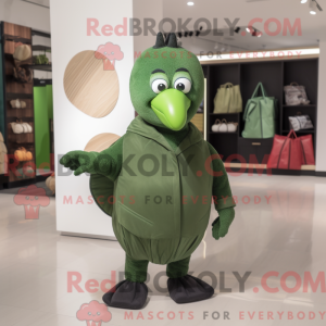 Grøn Tyrkiet maskot kostume...