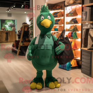 Green Turkey mascot costume...