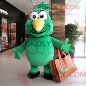 Green Turkey mascot costume...