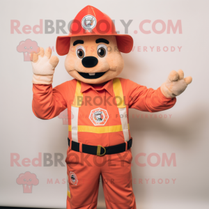 Peach Fire Fighter mascotte...