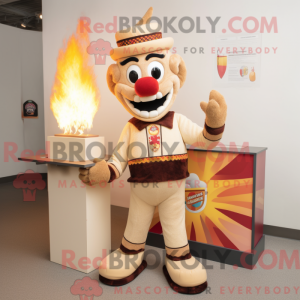 Tan Fire Eater maskot...