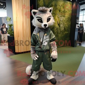 Olive Civet maskot kostume...