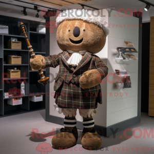 Brun sækkepibe maskot...