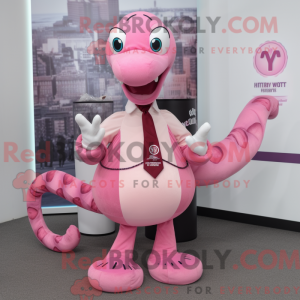 Roze Hydra-mascottekostuum...