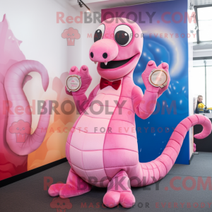 Roze Hydra-mascottekostuum...