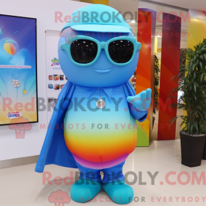 Sky Blue Rainbow maskot...
