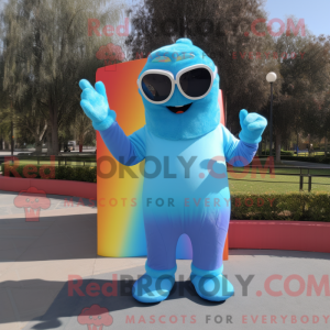 Sky Blue Rainbow maskot...