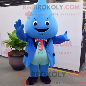 Blue Radish mascot costume...