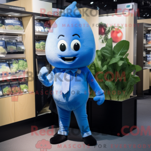 Blå reddik maskot drakt...
