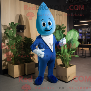 Blå reddik maskot drakt...