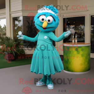 Postava maskota Teal Golf...